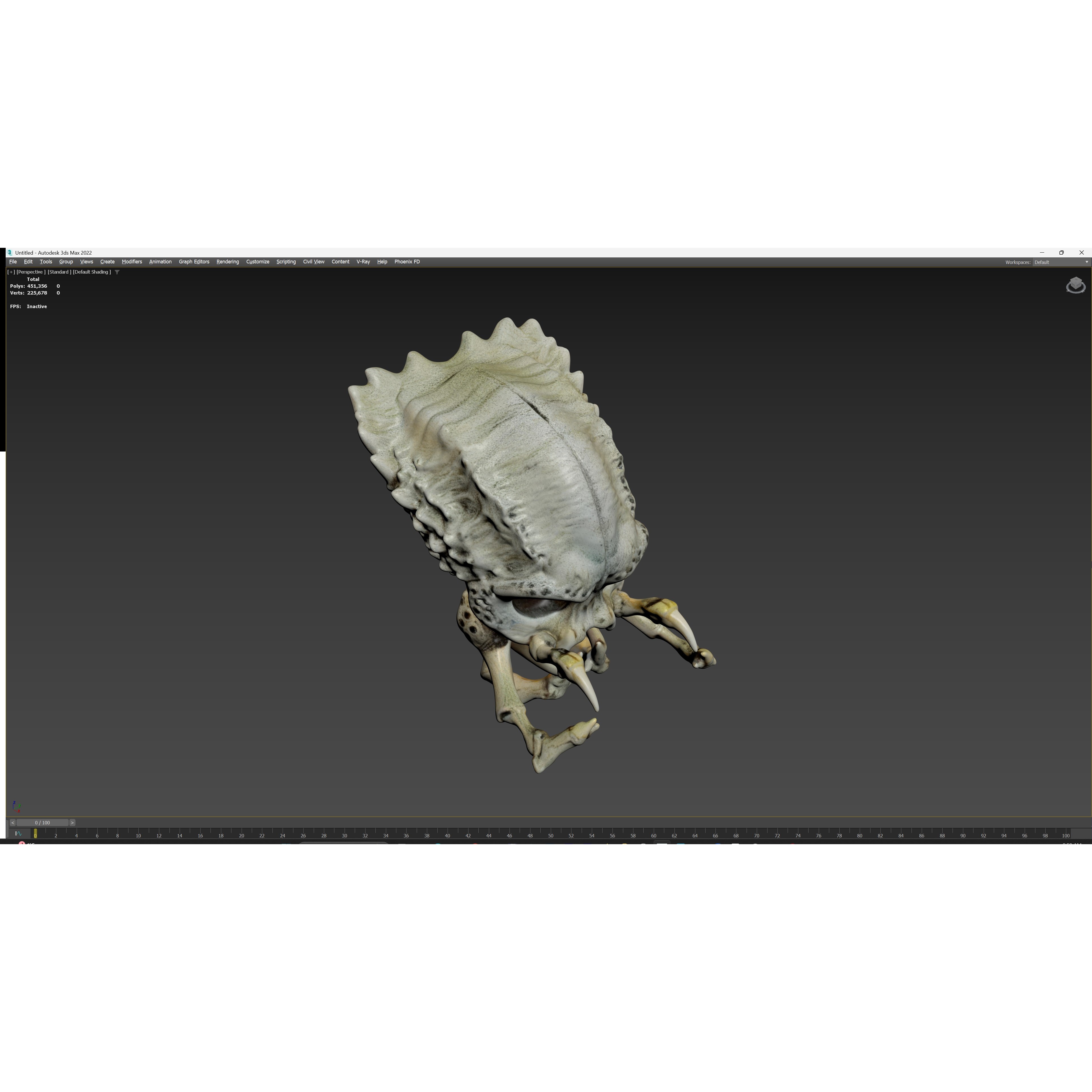 Alien Skull Artifact - Game-Ready 3D Model - View 25