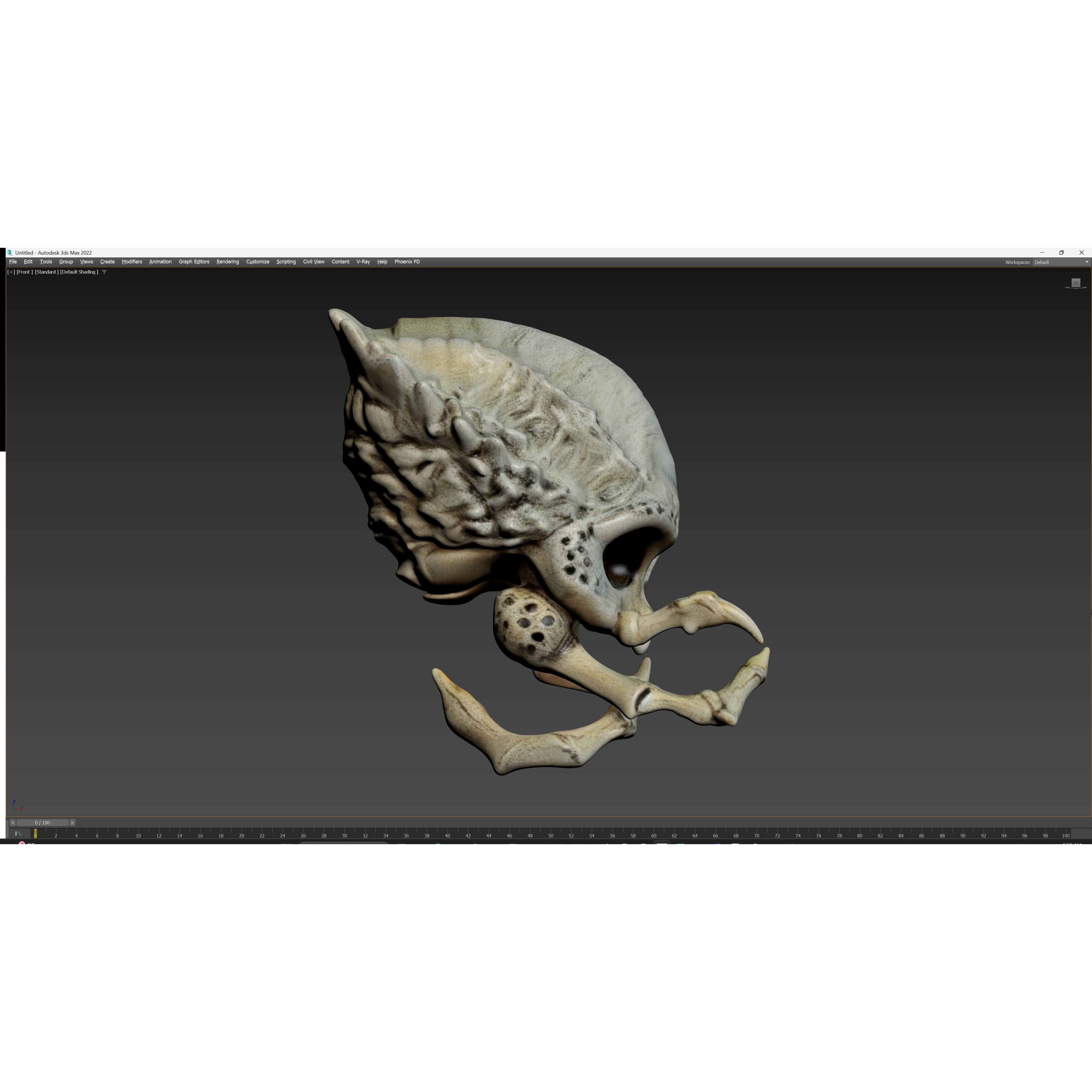 Alien Skull Artifact - Game-Ready 3D Model - View 26