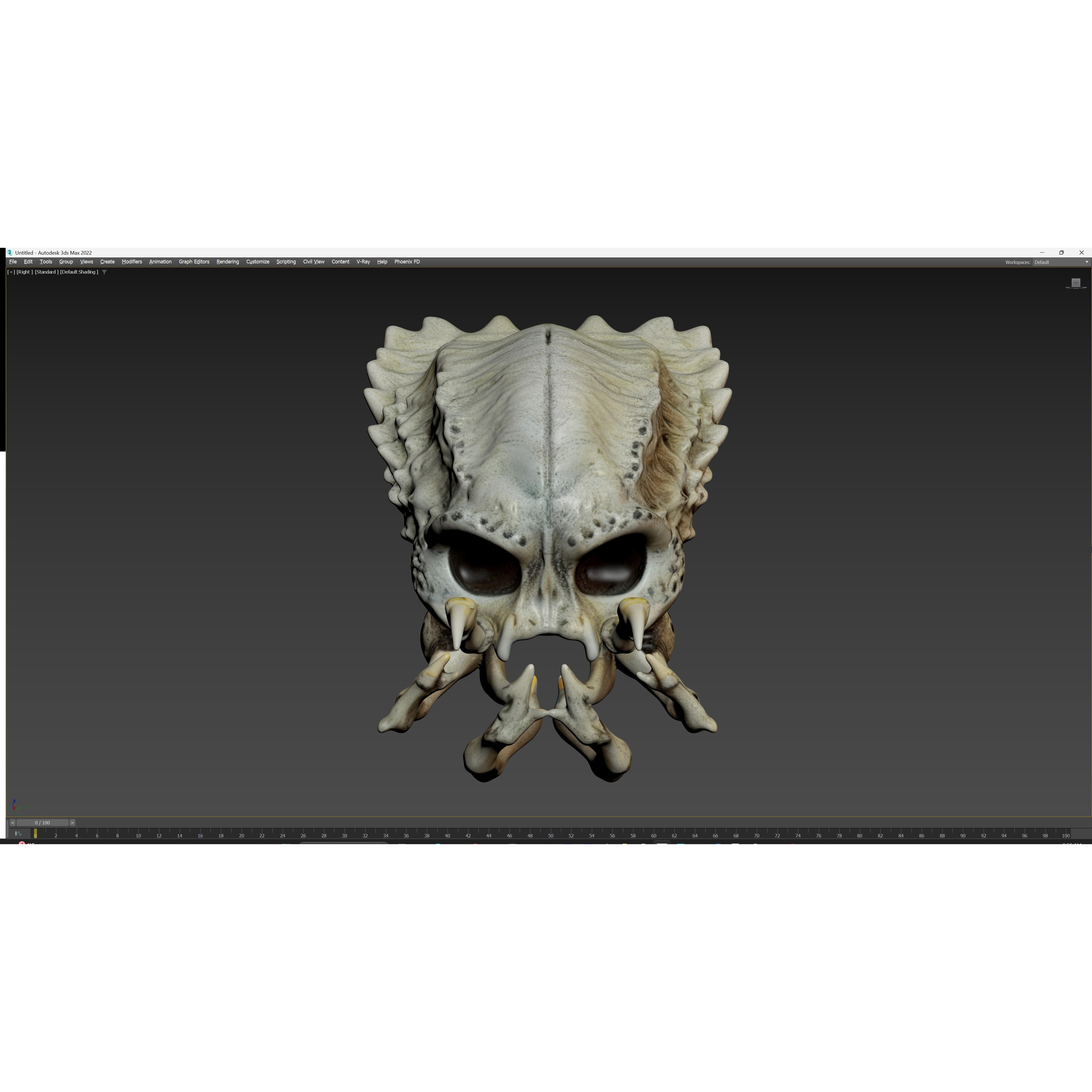 Alien Skull Artifact - Game-Ready 3D Model - View 29