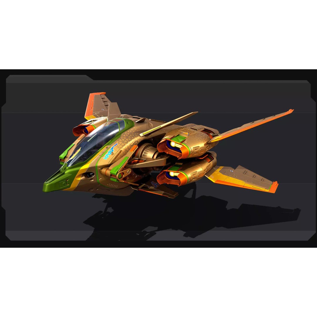 ORZAN Fighter 3D Model – Low Poly Sci-Fi Spaceship, FBX, OBJ - View 3