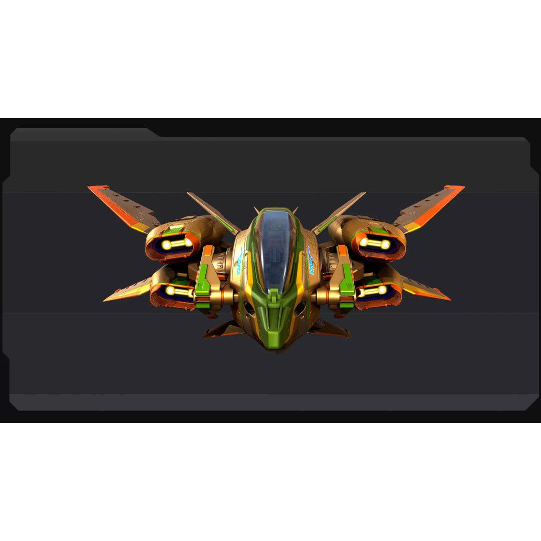 ORZAN Fighter 3D Model – Low Poly Sci-Fi Spaceship, FBX, OBJ - View 5