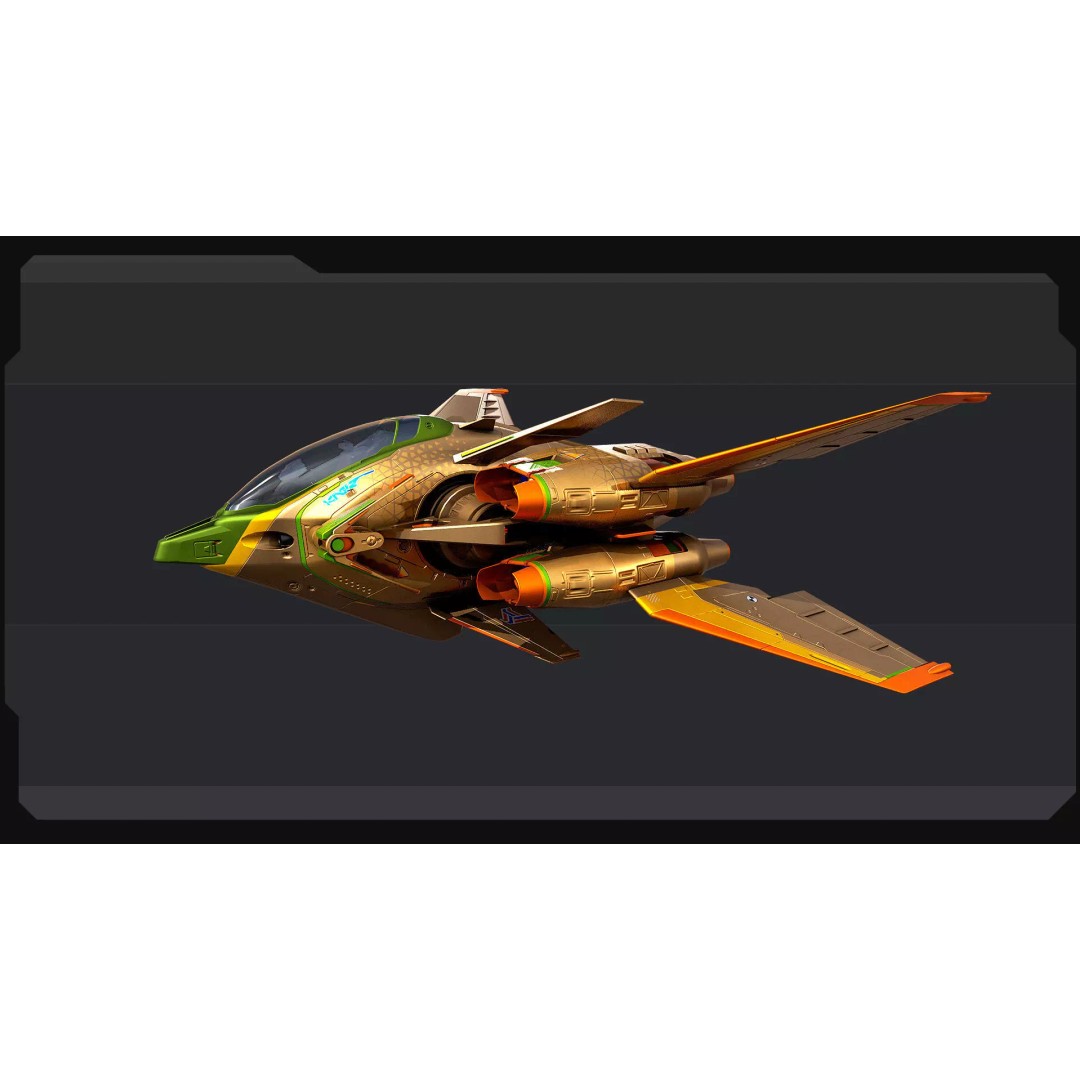 ORZAN Fighter 3D Model – Low Poly Sci-Fi Spaceship, FBX, OBJ - View 7