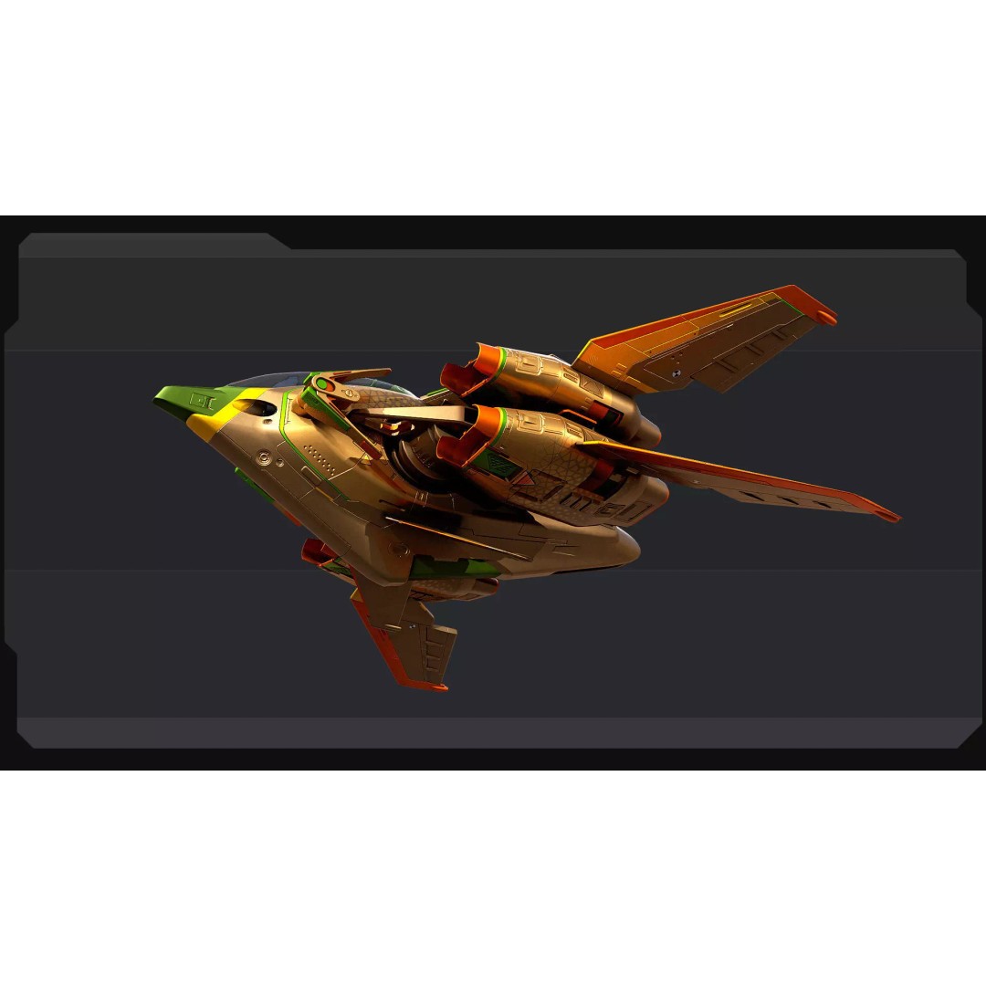 ORZAN Fighter 3D Model – Low Poly Sci-Fi Spaceship, FBX, OBJ - View 9