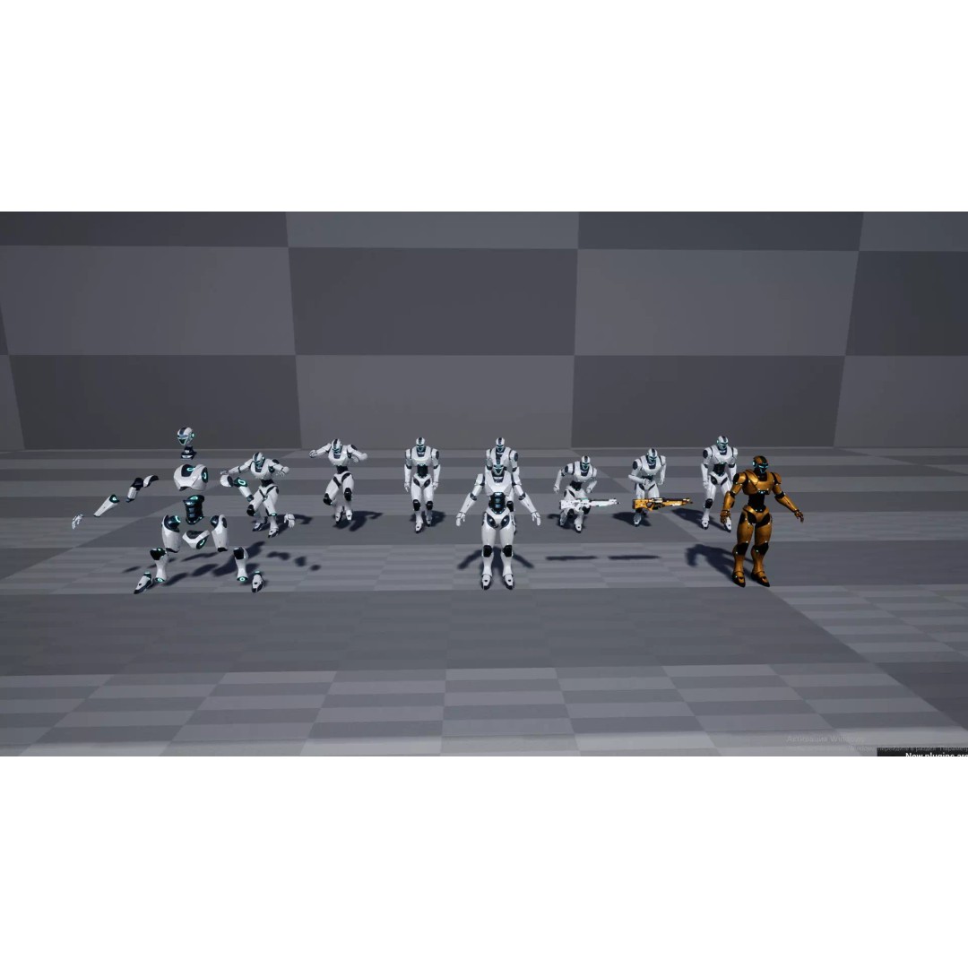 Robot 4 3D Model – Low Poly Rigged Character, FBX, PBR