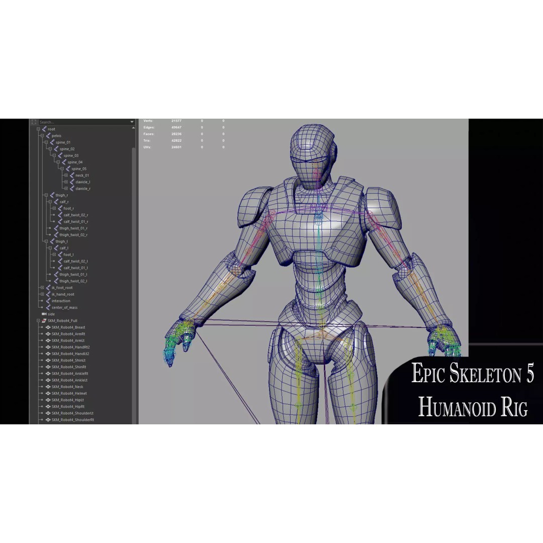 Robot 4 3D Model – Low Poly Rigged Character, FBX, PBR - View 16