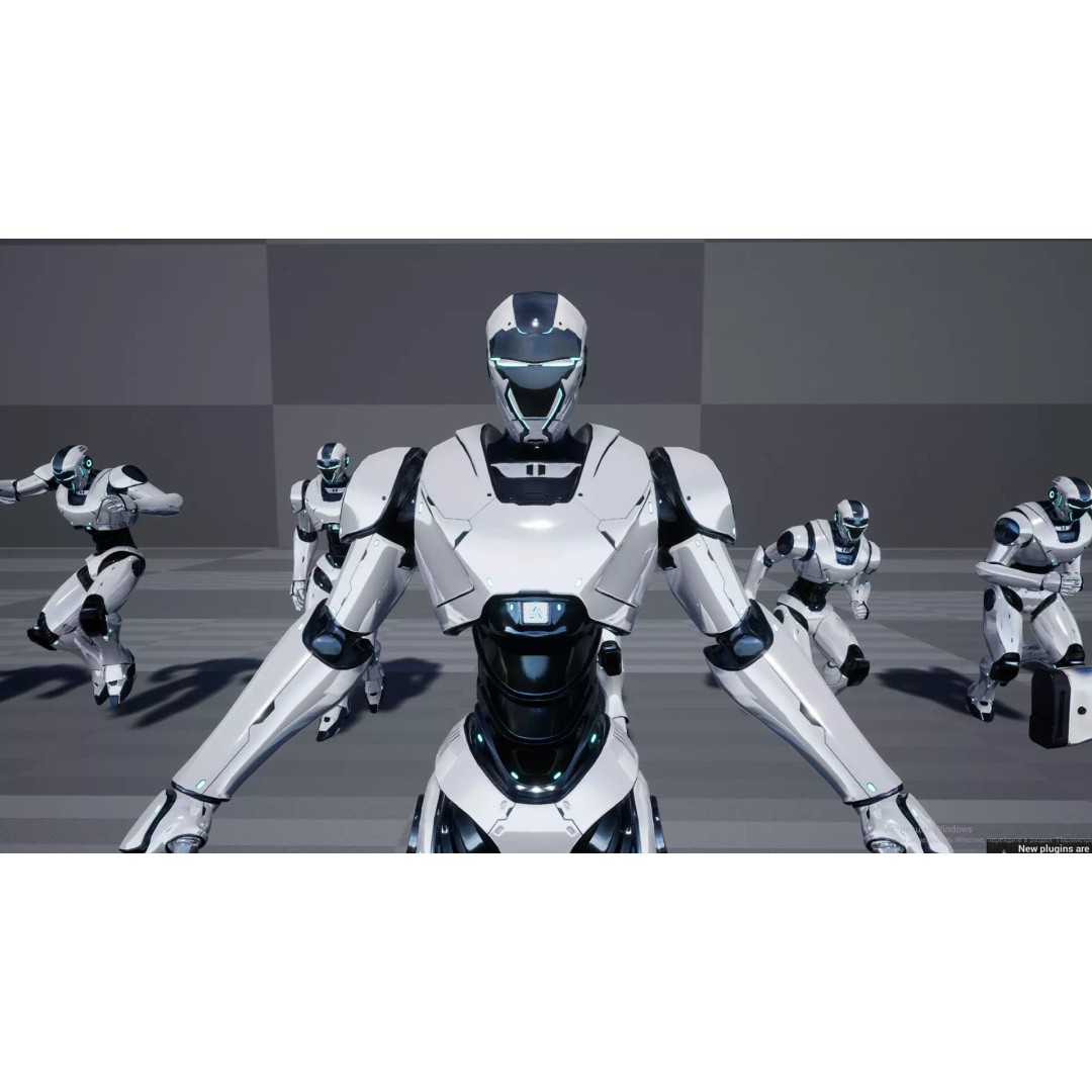 Robot 4 3D Model – Low Poly Rigged Character, FBX, PBR - View 18