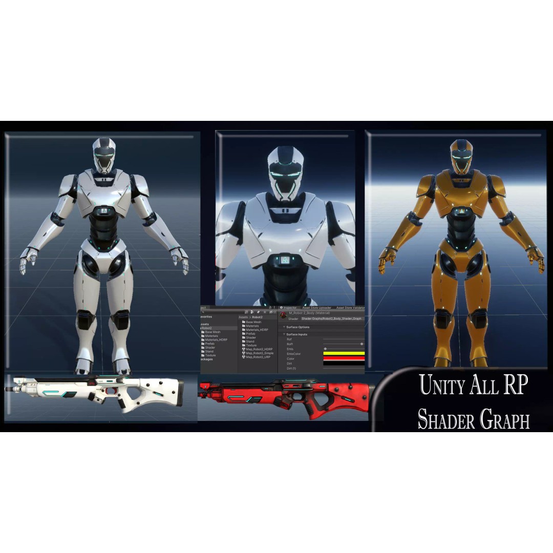 Robot 4 3D Model – Low Poly Rigged Character, FBX, PBR - View 9