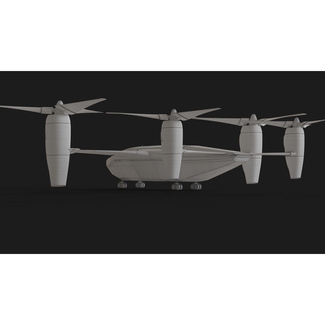 Sci-Fi VTOL Dropship Aircraft 3D Model – PBR Textured, FBX Format - View 13