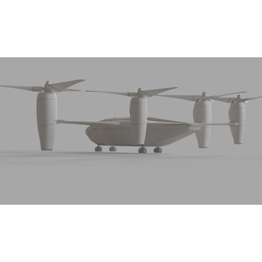 Sci-Fi VTOL Dropship Aircraft 3D Model – PBR Textured, FBX Format - View 19