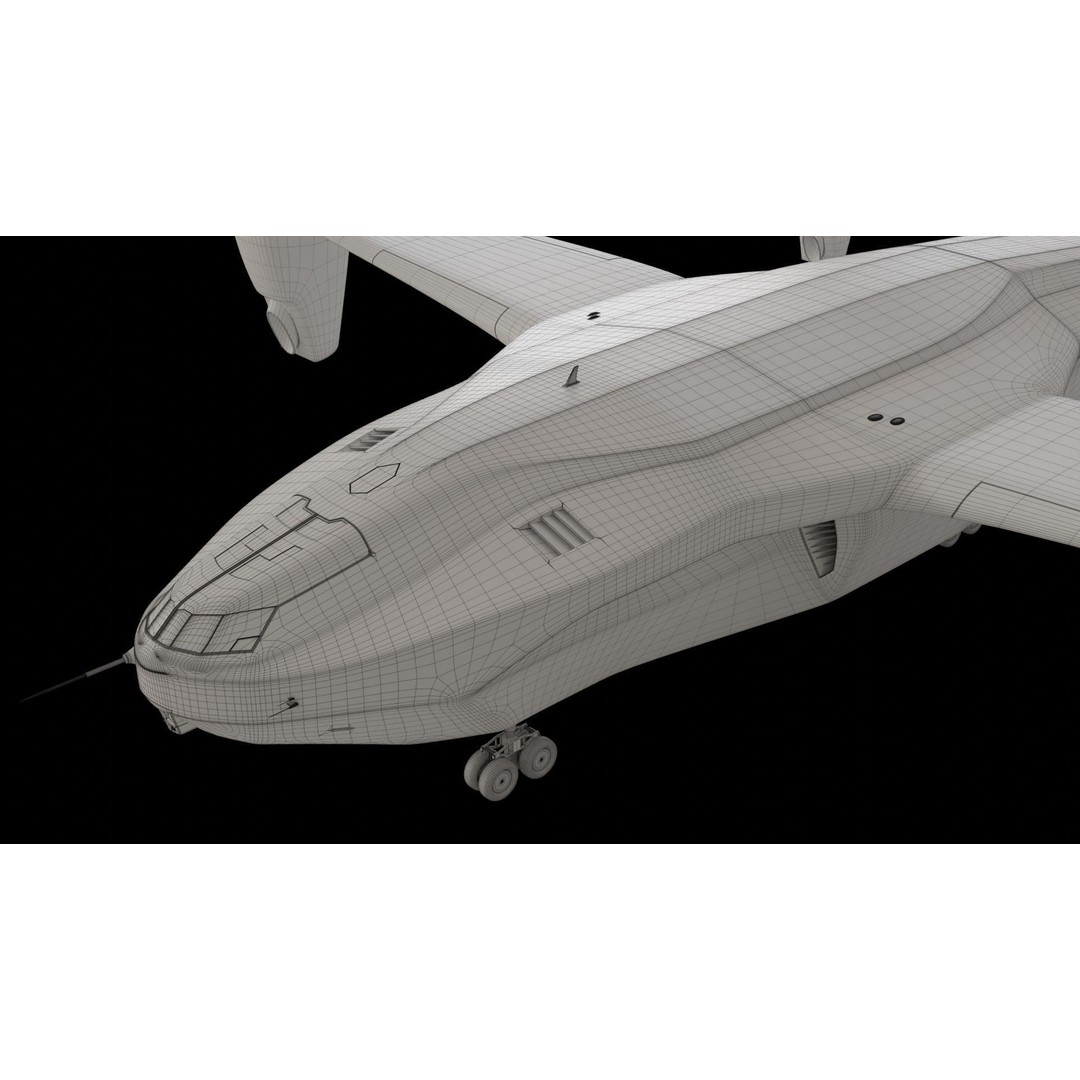 Sci-Fi VTOL Dropship Aircraft 3D Model – PBR Textured, FBX Format - View 20