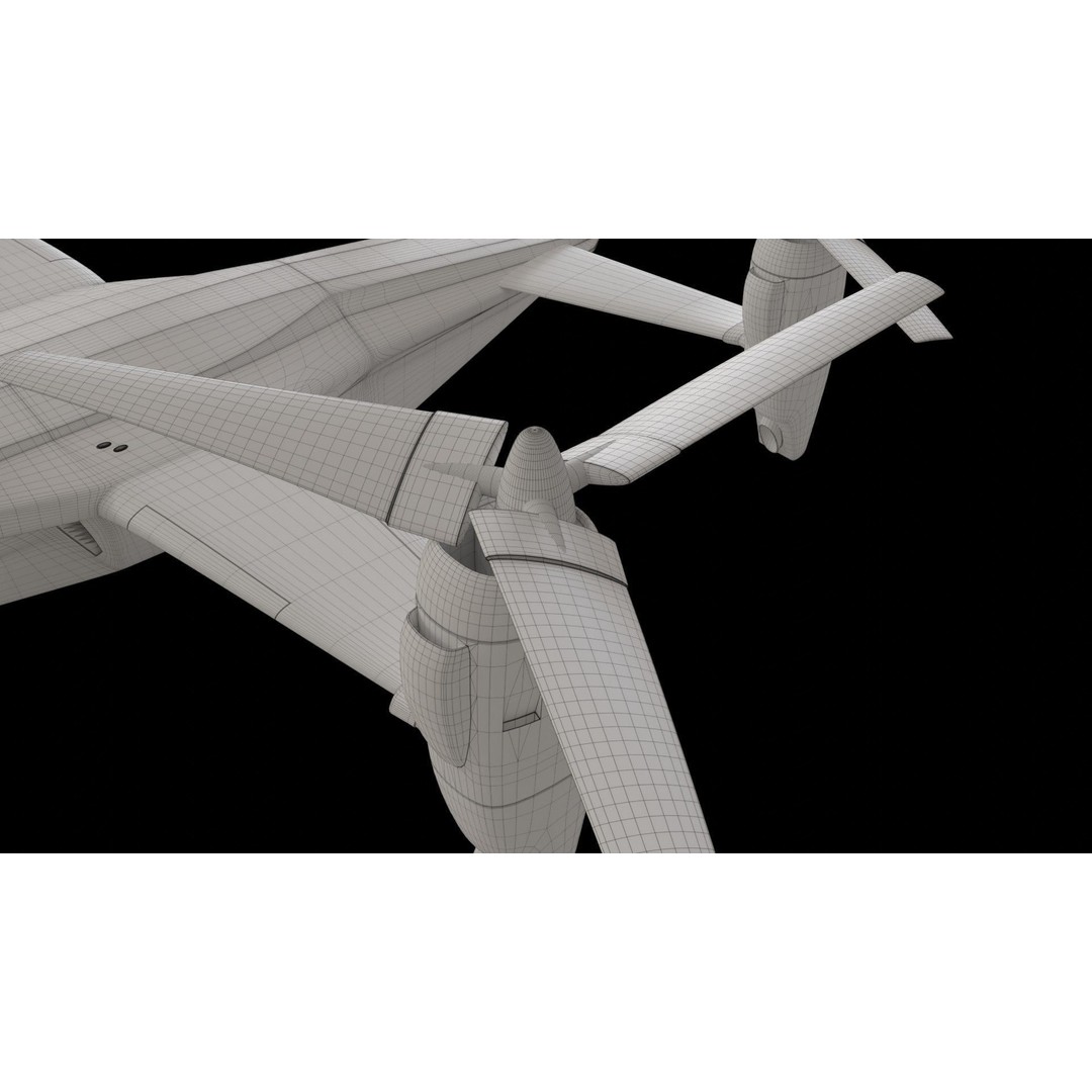Sci-Fi VTOL Dropship Aircraft 3D Model – PBR Textured, FBX Format - View 21