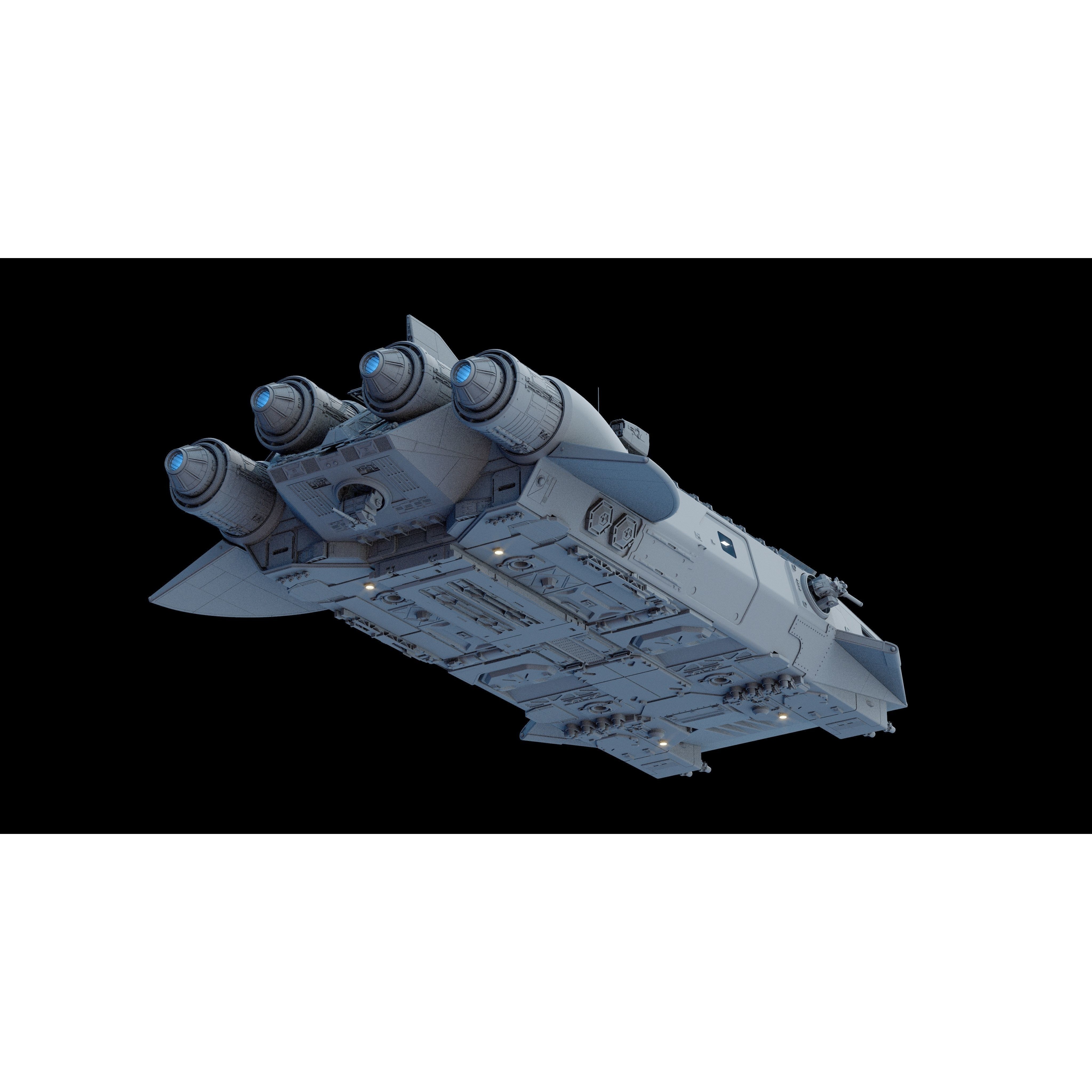 Star Wars Assault Transport - Game-Ready 3D Model - View 6