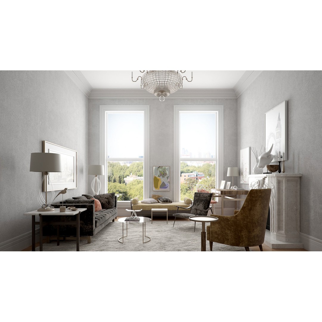 Living Room Interior 3D Model – Classic Style, Cinema4D Files - View 3