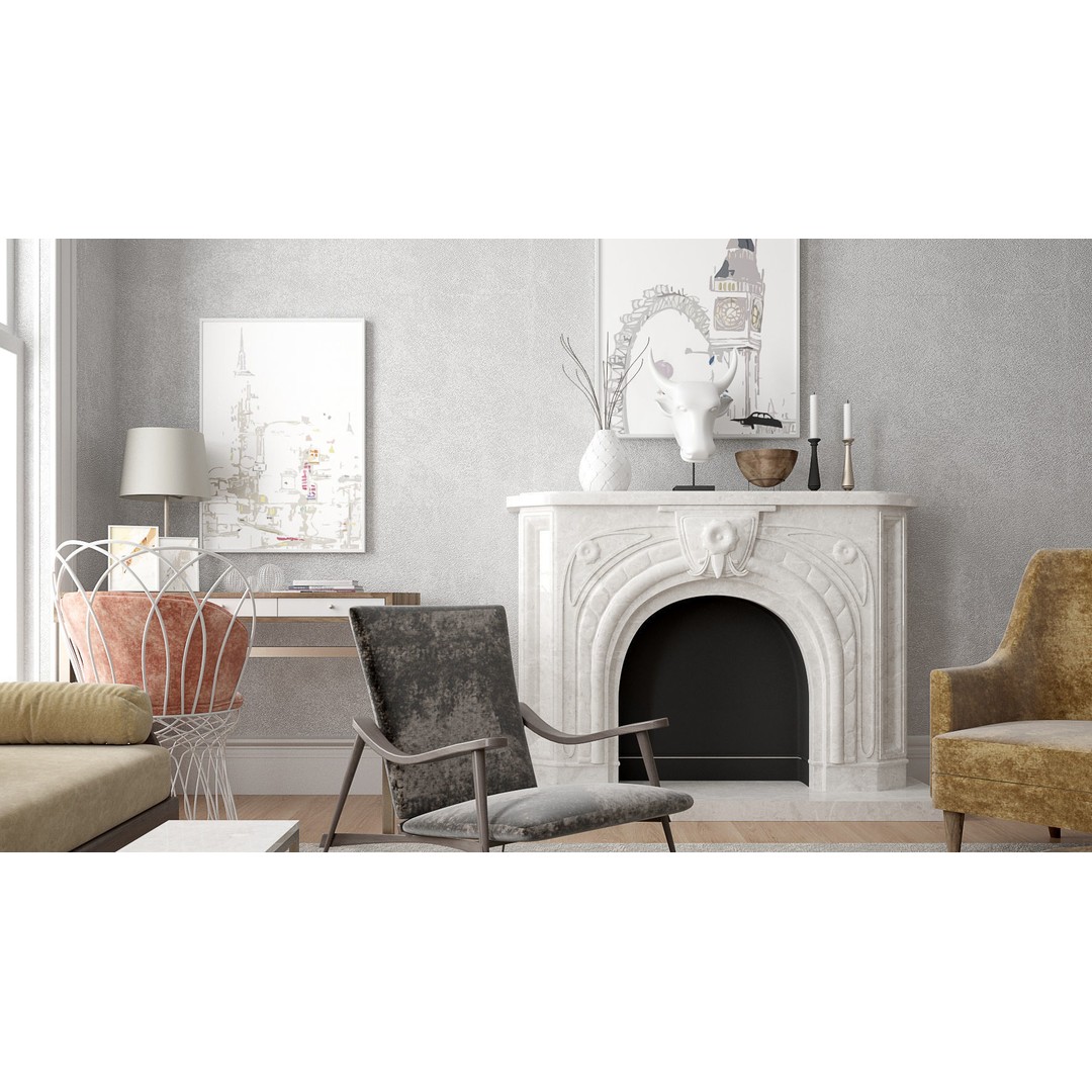 Living Room Interior 3D Model – Classic Style, Cinema4D Files - View 6
