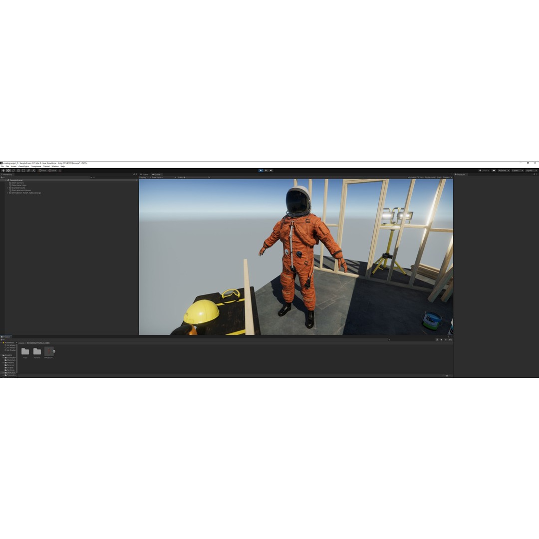 Male Space Suit 3D Model – Low Poly Game Asset, FBX, Rigged - View 11