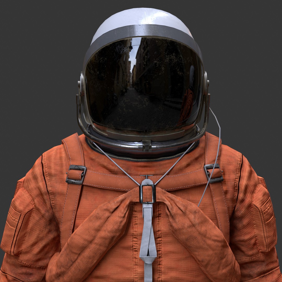 Male Space Suit 3D Model – Low Poly Game Asset, FBX, Rigged - View 5