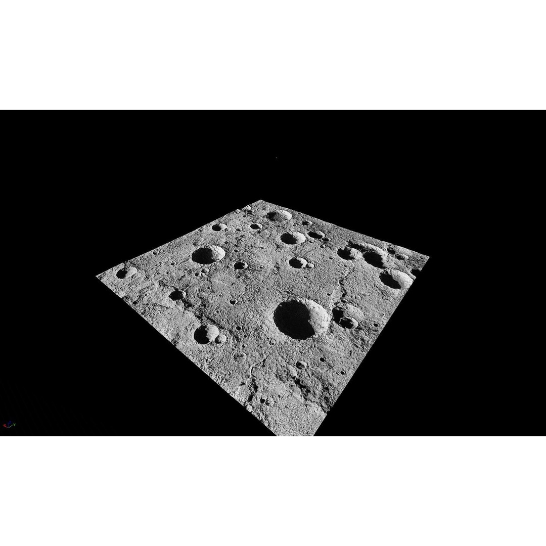 Moon Terrain 3D Model – Optimized Space Asset for Games & Animations - View 14