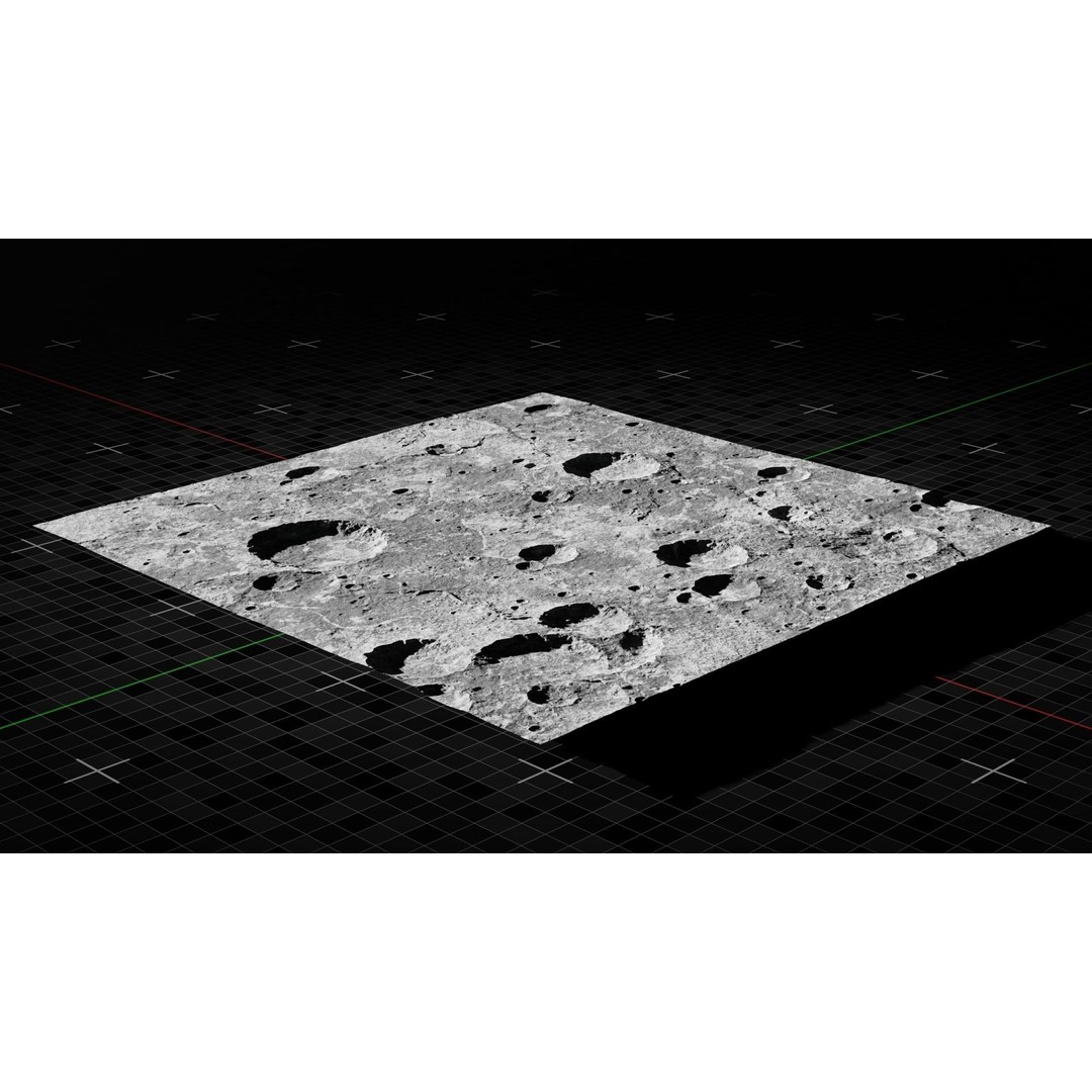 Moon Terrain 3D Model – Optimized Space Asset for Games & Animations - View 3