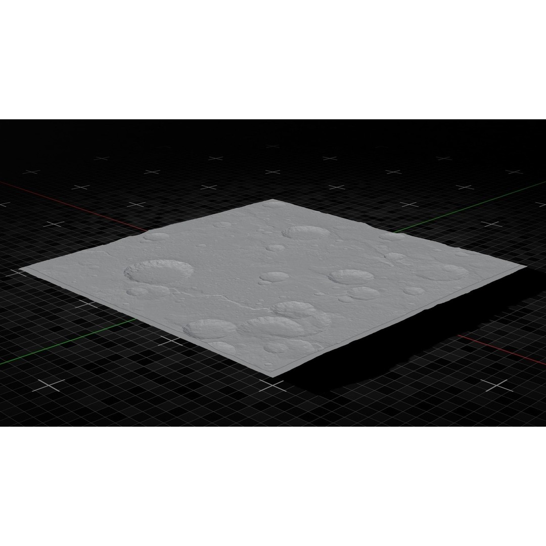 Moon Terrain 3D Model – Optimized Space Asset for Games & Animations - View 6