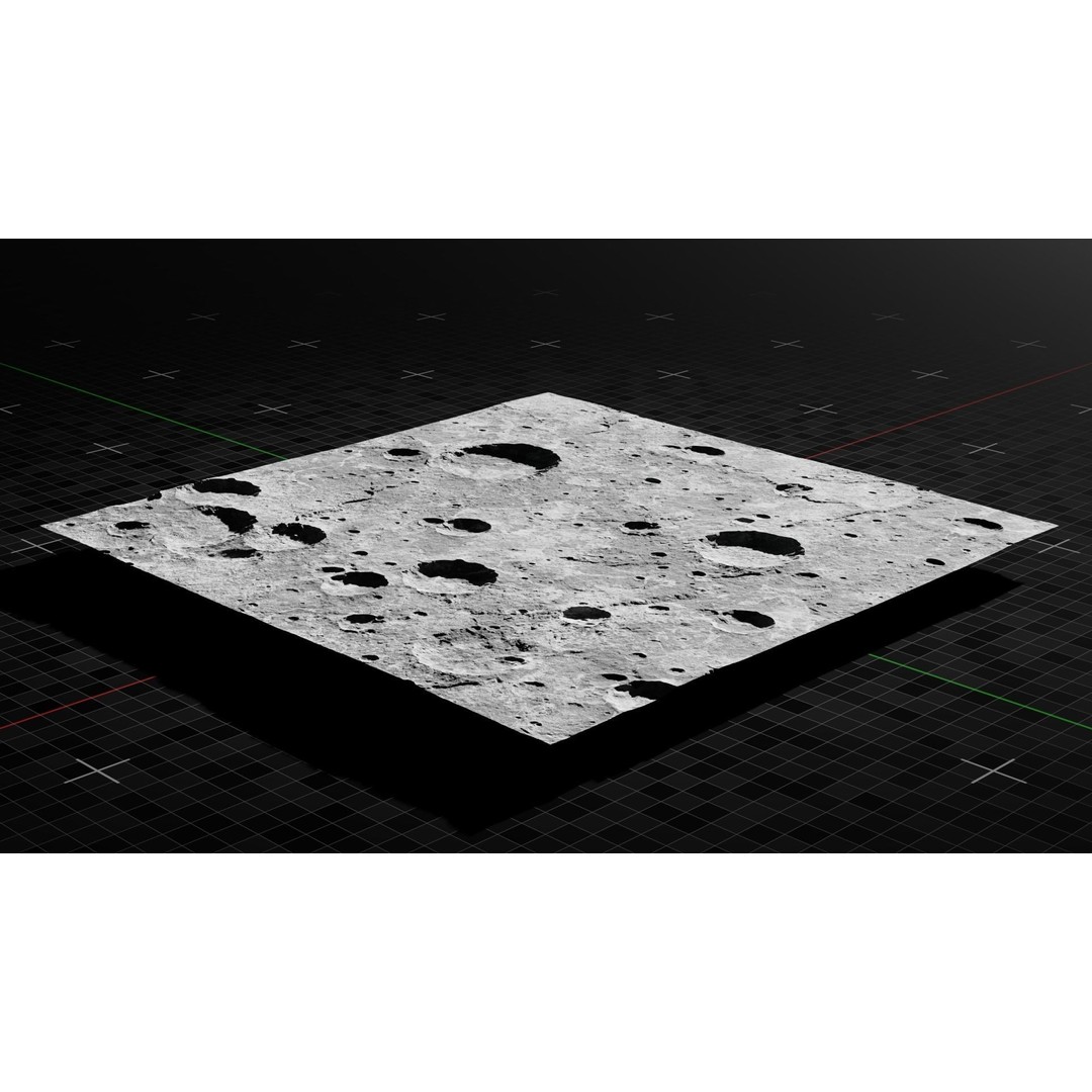 Moon Terrain 3D Model – Optimized Space Asset for Games & Animations - View 7