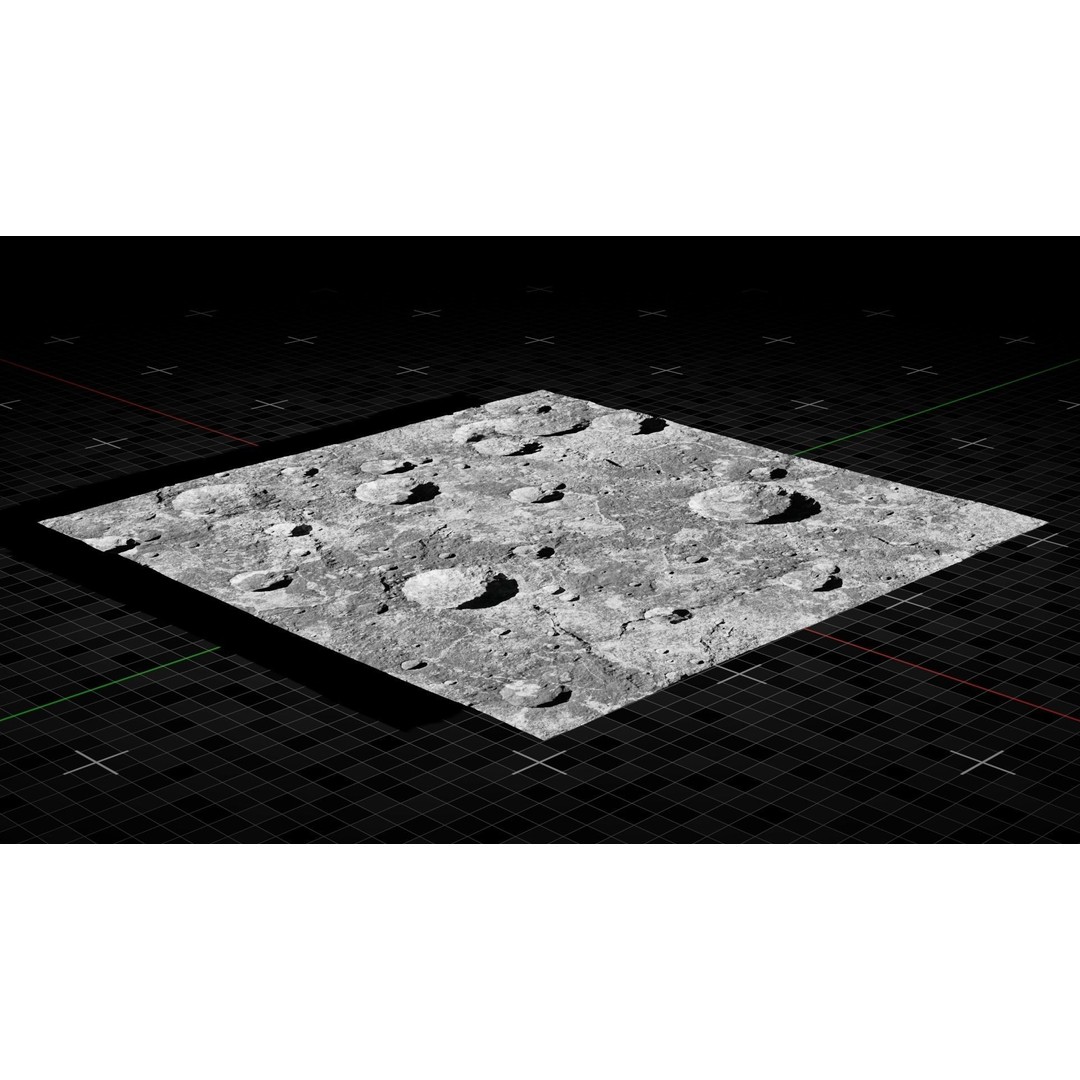 Moon Terrain 3D Model – Optimized Space Asset for Games & Animations - View 8
