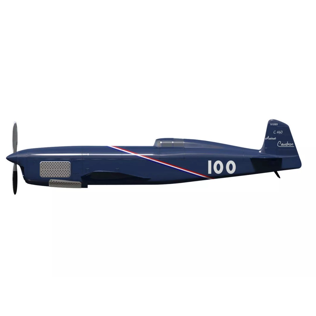 Caudron C.460 3D Model – Historic French Racer, High Poly, FBX - View 10