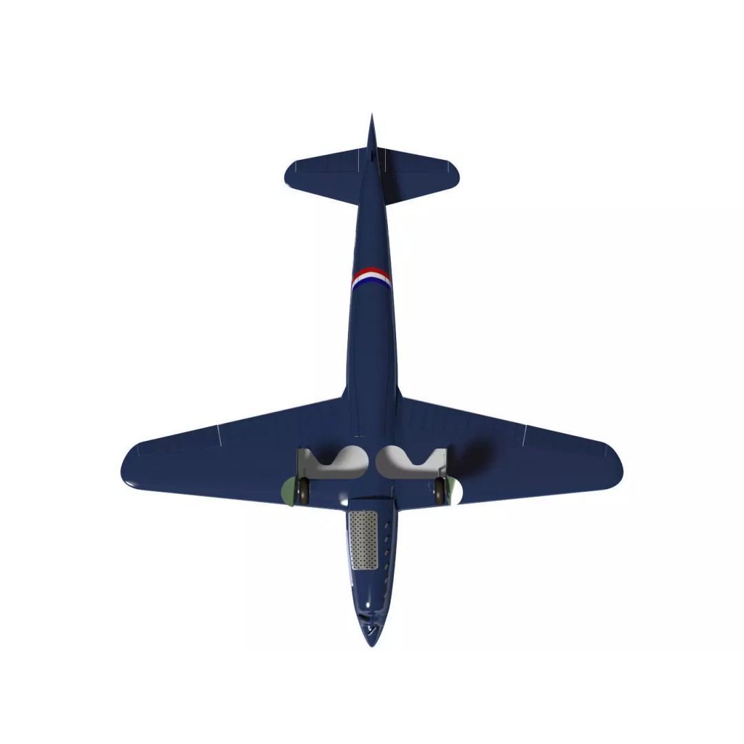 Caudron C.460 3D Model – Historic French Racer, High Poly, FBX - View 16
