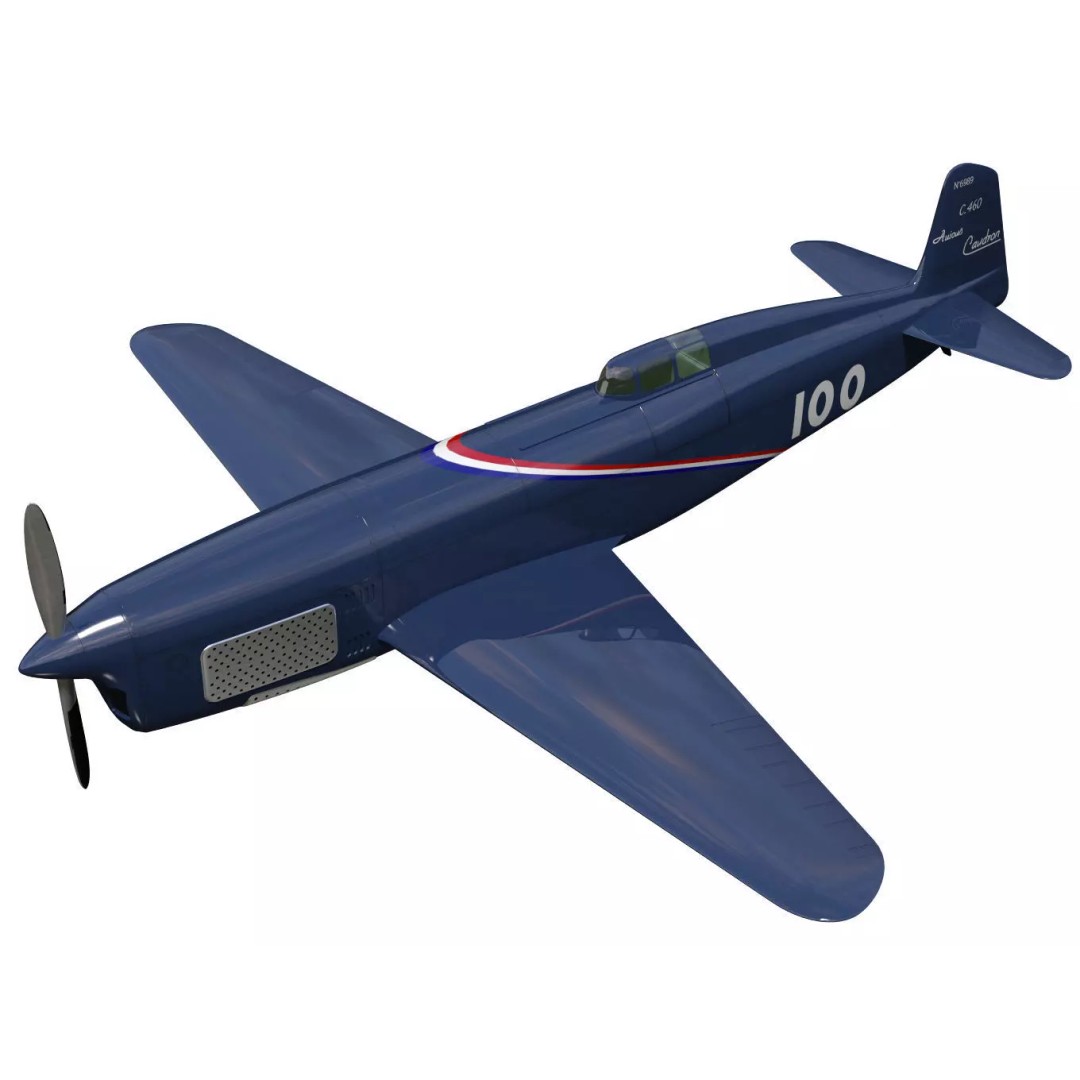 Caudron C.460 3D Model – Historic French Racer, High Poly, FBX - View 2