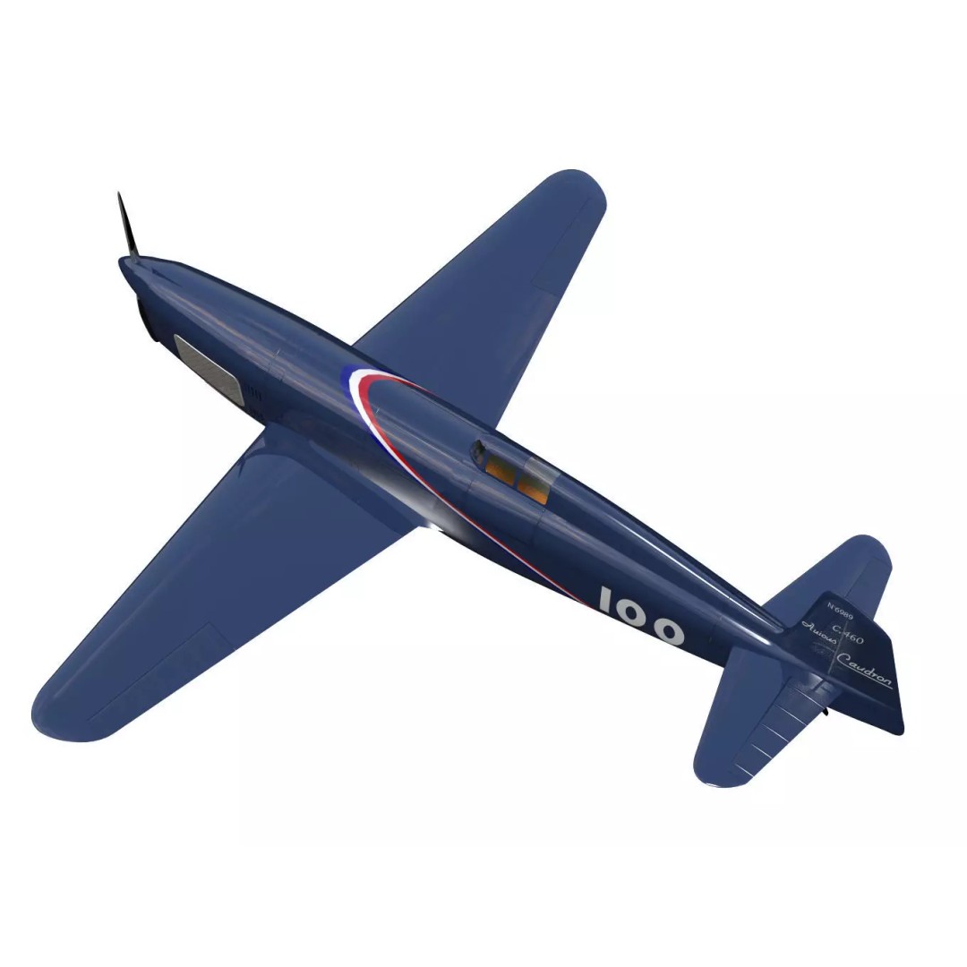 Caudron C.460 3D Model – Historic French Racer, High Poly, FBX - View 3