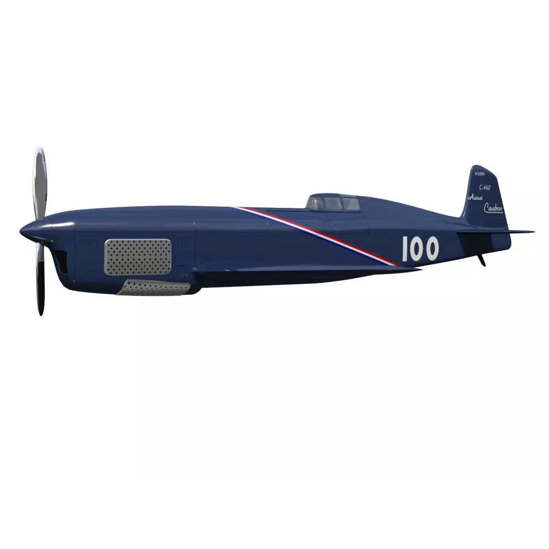 Caudron C.460 3D Model – Historic French Racer, High Poly, FBX - View 4