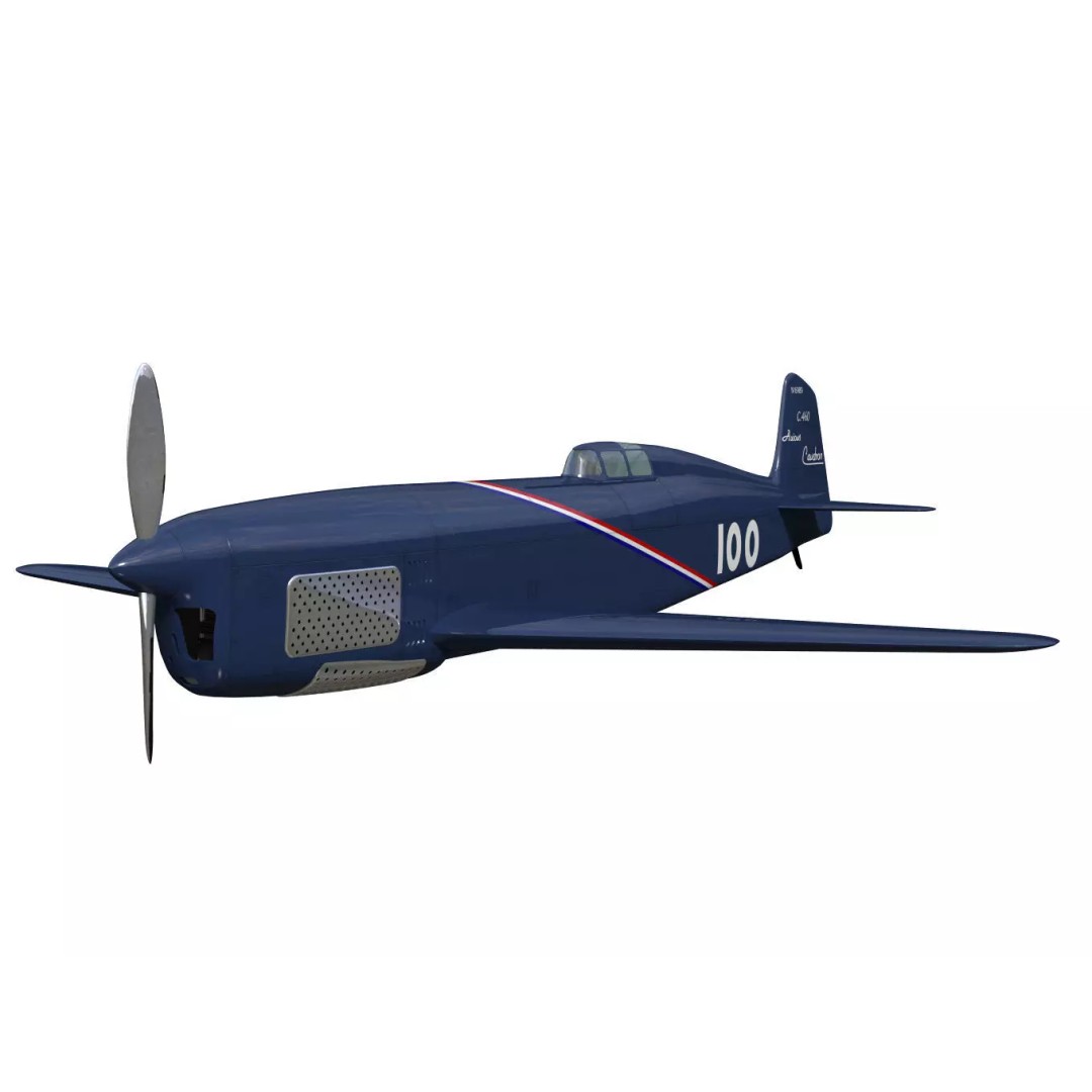 Caudron C.460 3D Model – Historic French Racer, High Poly, FBX - View 6