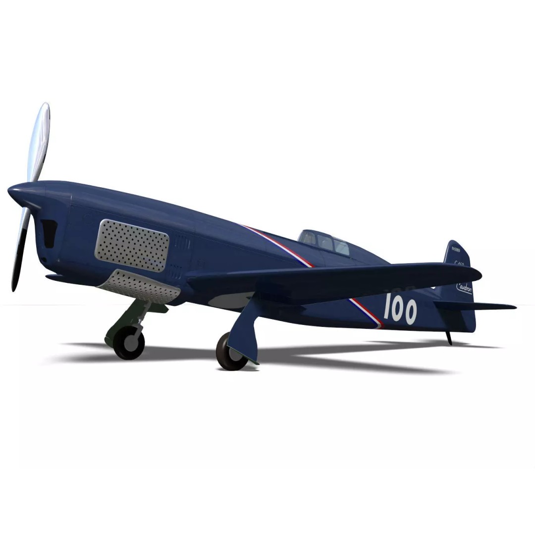 Caudron C.460 3D Model – Historic French Racer, High Poly, FBX - View 7