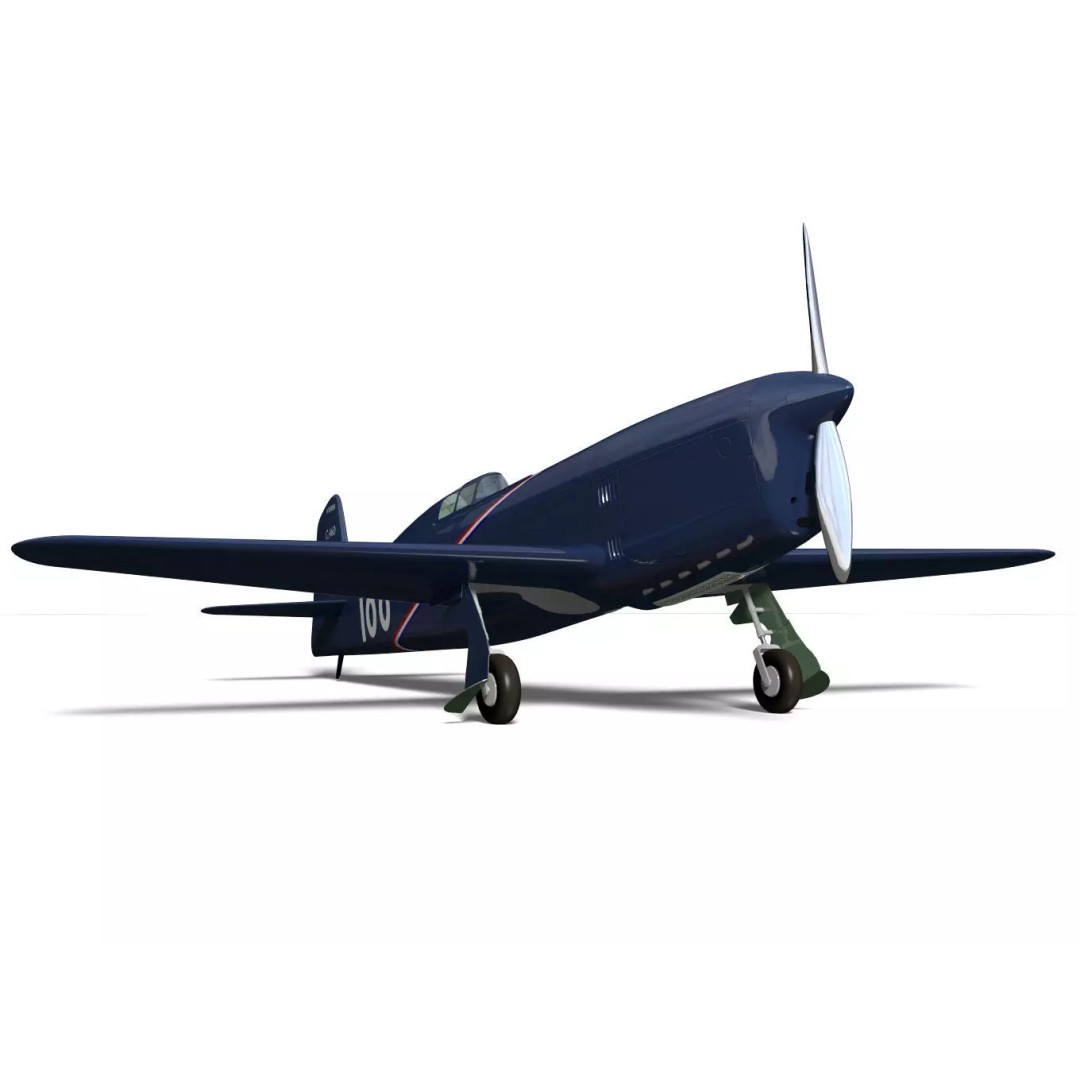 Caudron C.460 3D Model – Historic French Racer, High Poly, FBX - View 9