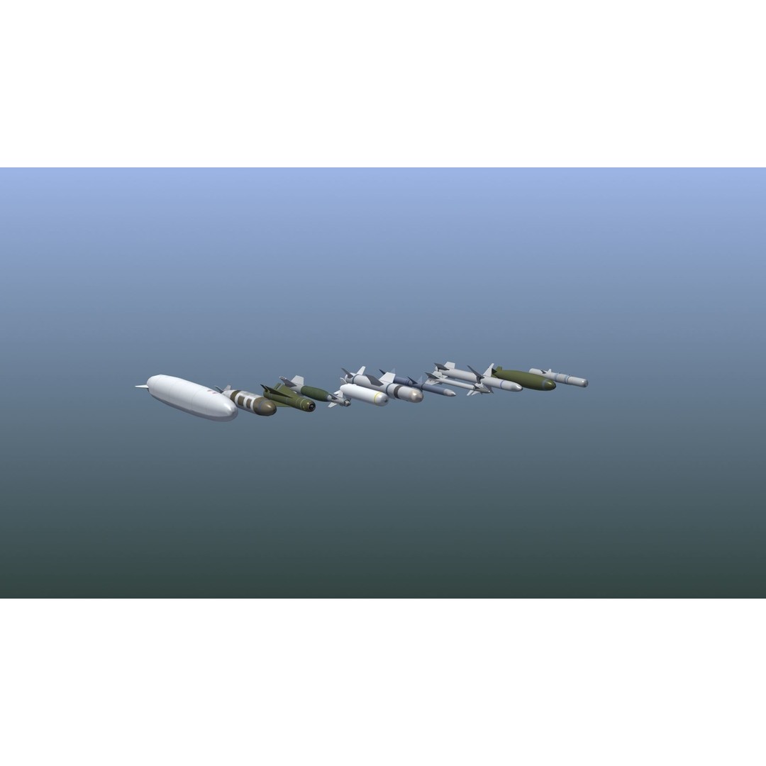 NATO Aircraft Weapons 3D Model – Low Poly Game Asset, FBX, PBR - View 14