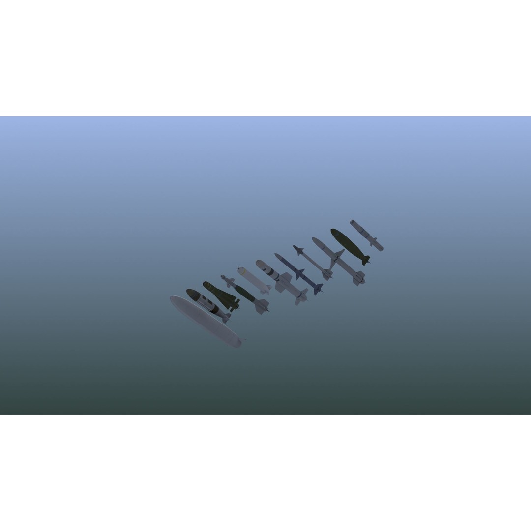 NATO Aircraft Weapons 3D Model – Low Poly Game Asset, FBX, PBR - View 18
