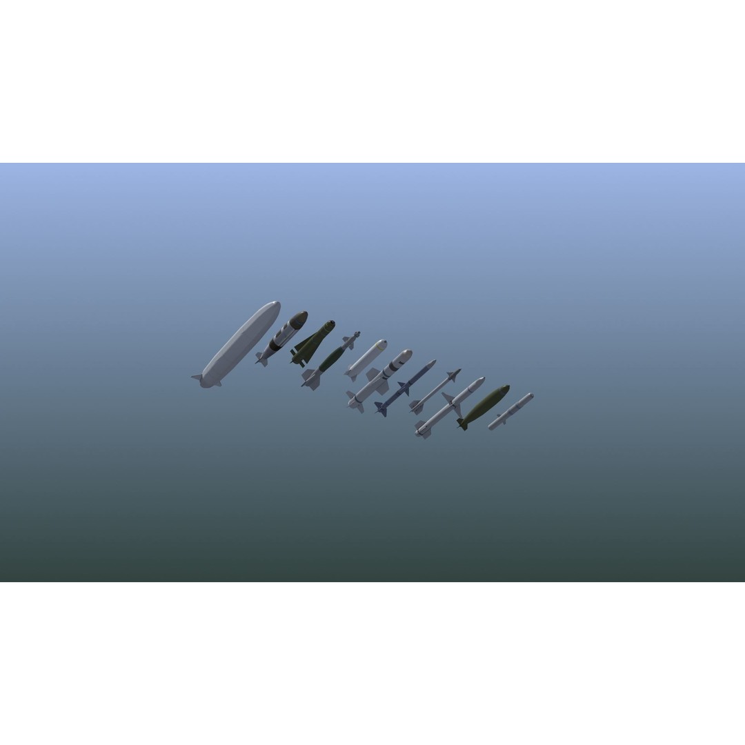 NATO Aircraft Weapons 3D Model – Low Poly Game Asset, FBX, PBR - View 20