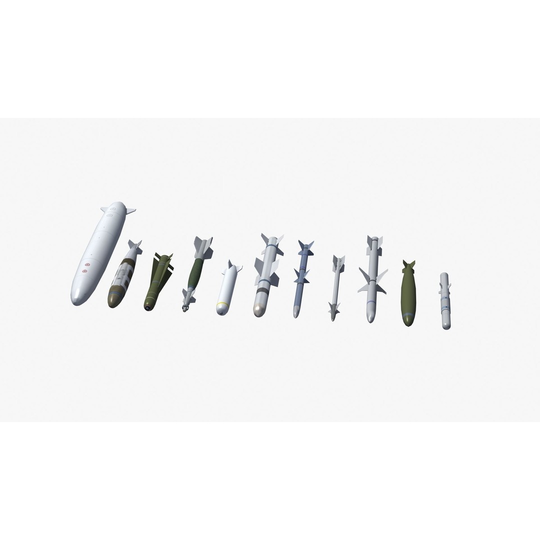 NATO Aircraft Weapons 3D Model – Low Poly Game Asset, FBX, PBR - View 22