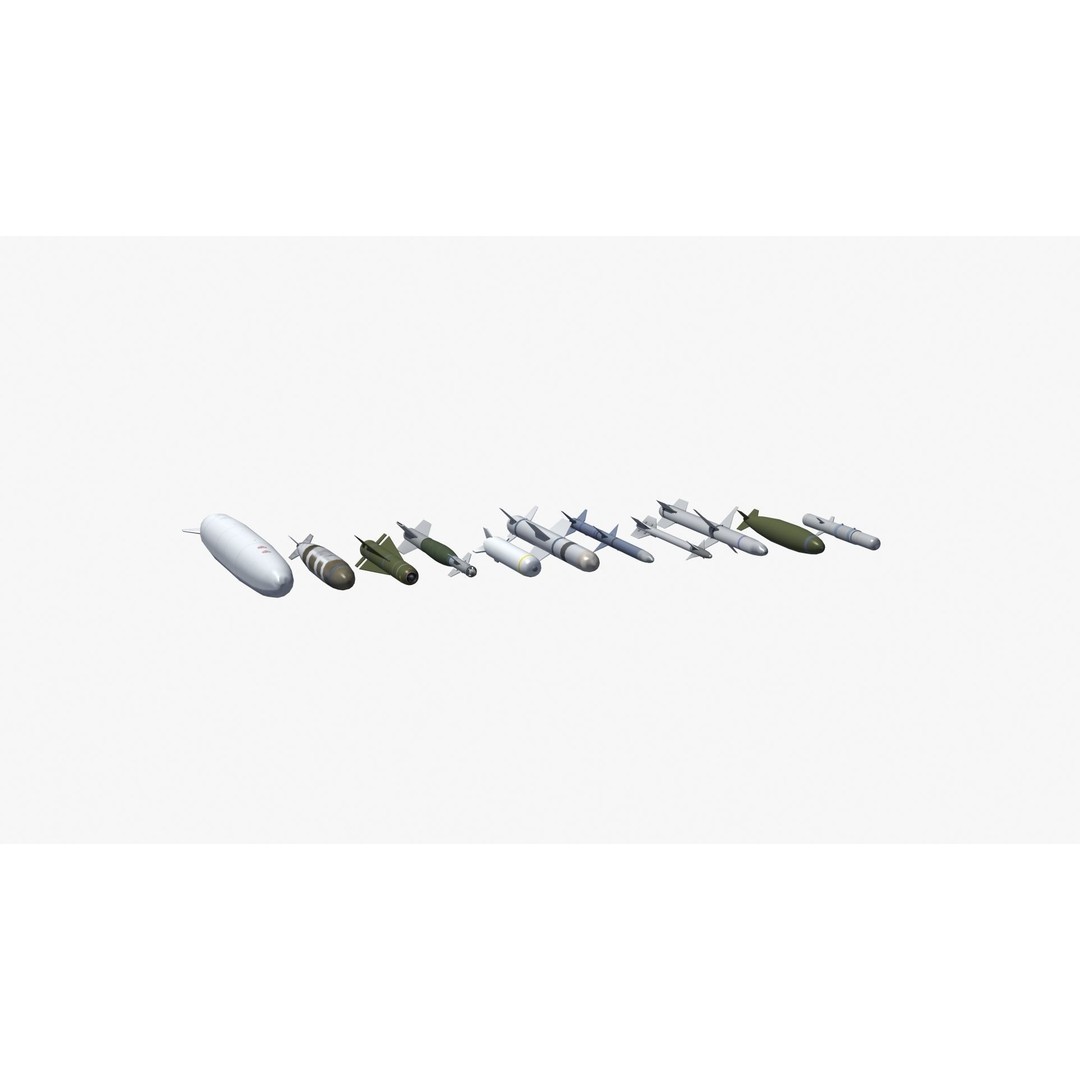 NATO Aircraft Weapons 3D Model – Low Poly Game Asset, FBX, PBR - View 34