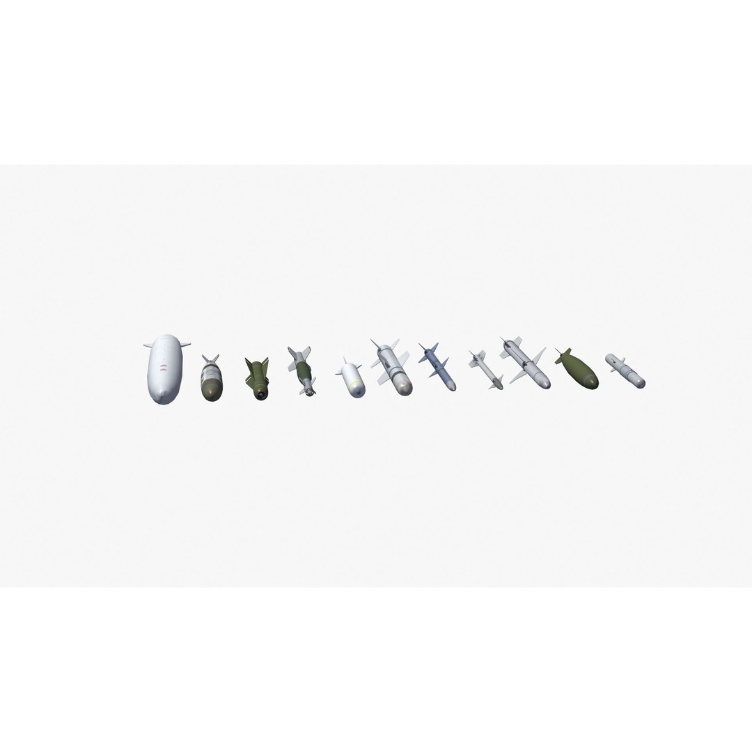 NATO Aircraft Weapons 3D Model – Low Poly Game Asset, FBX, PBR - View 35
