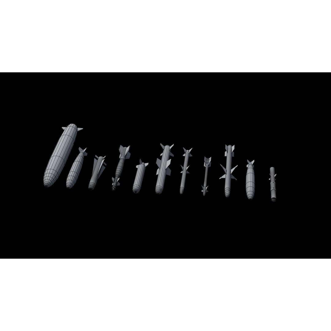 NATO Aircraft Weapons 3D Model – Low Poly Game Asset, FBX, PBR - View 41