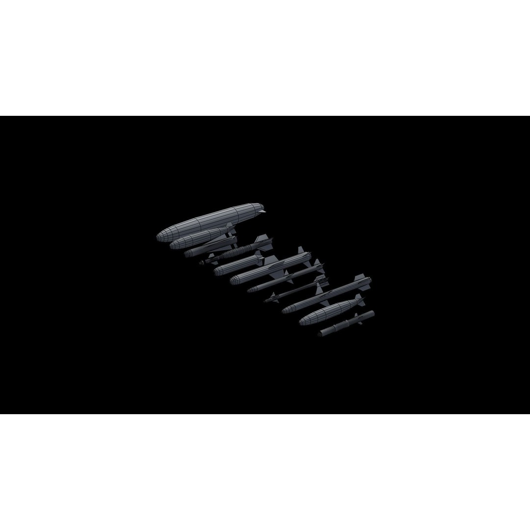 NATO Aircraft Weapons 3D Model – Low Poly Game Asset, FBX, PBR - View 42