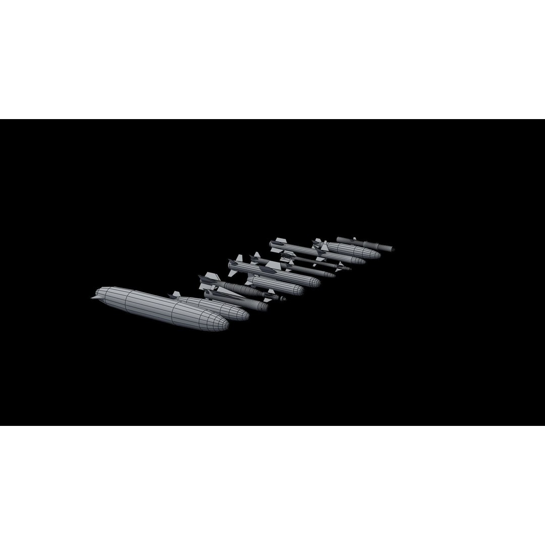 NATO Aircraft Weapons 3D Model – Low Poly Game Asset, FBX, PBR - View 51