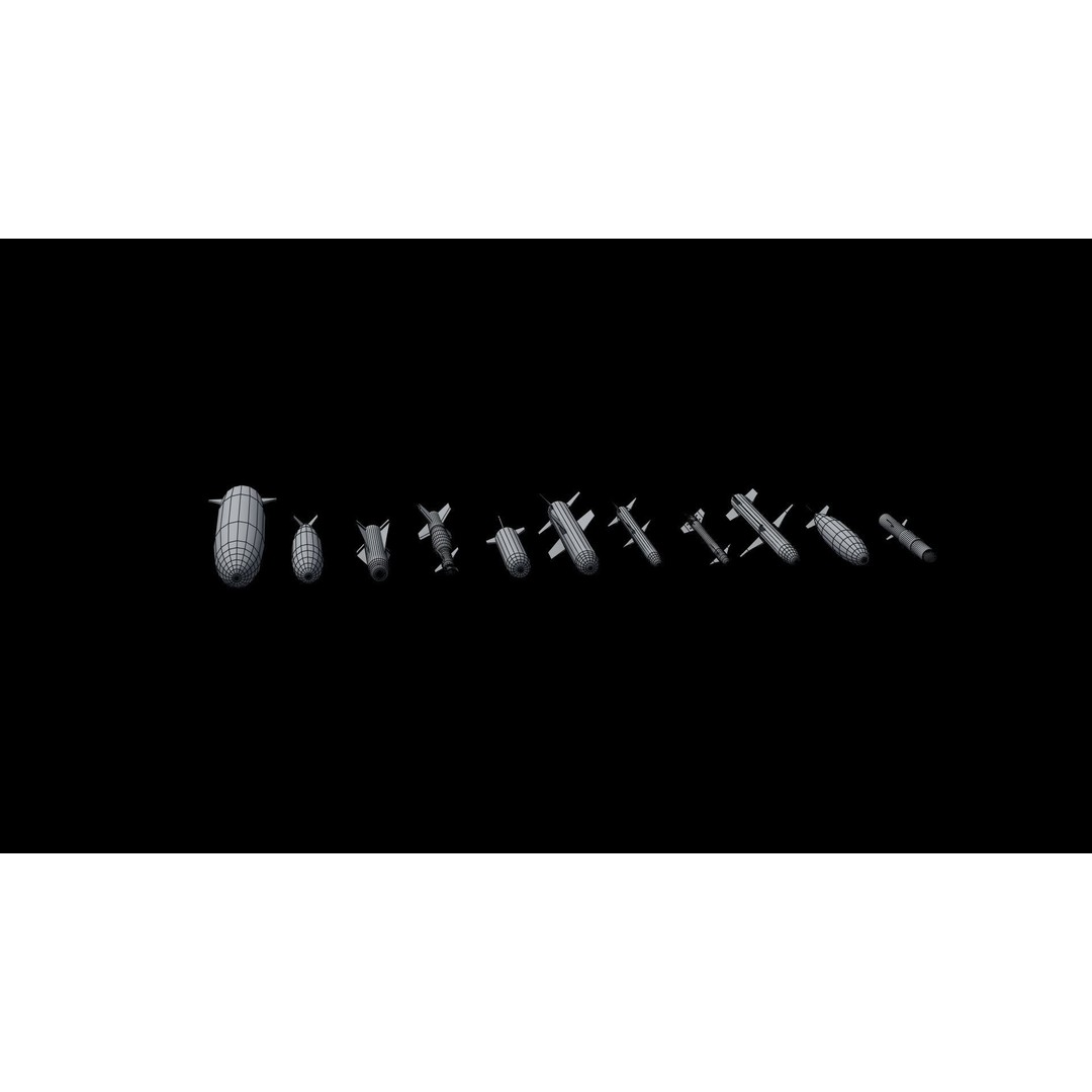 NATO Aircraft Weapons 3D Model – Low Poly Game Asset, FBX, PBR - View 54