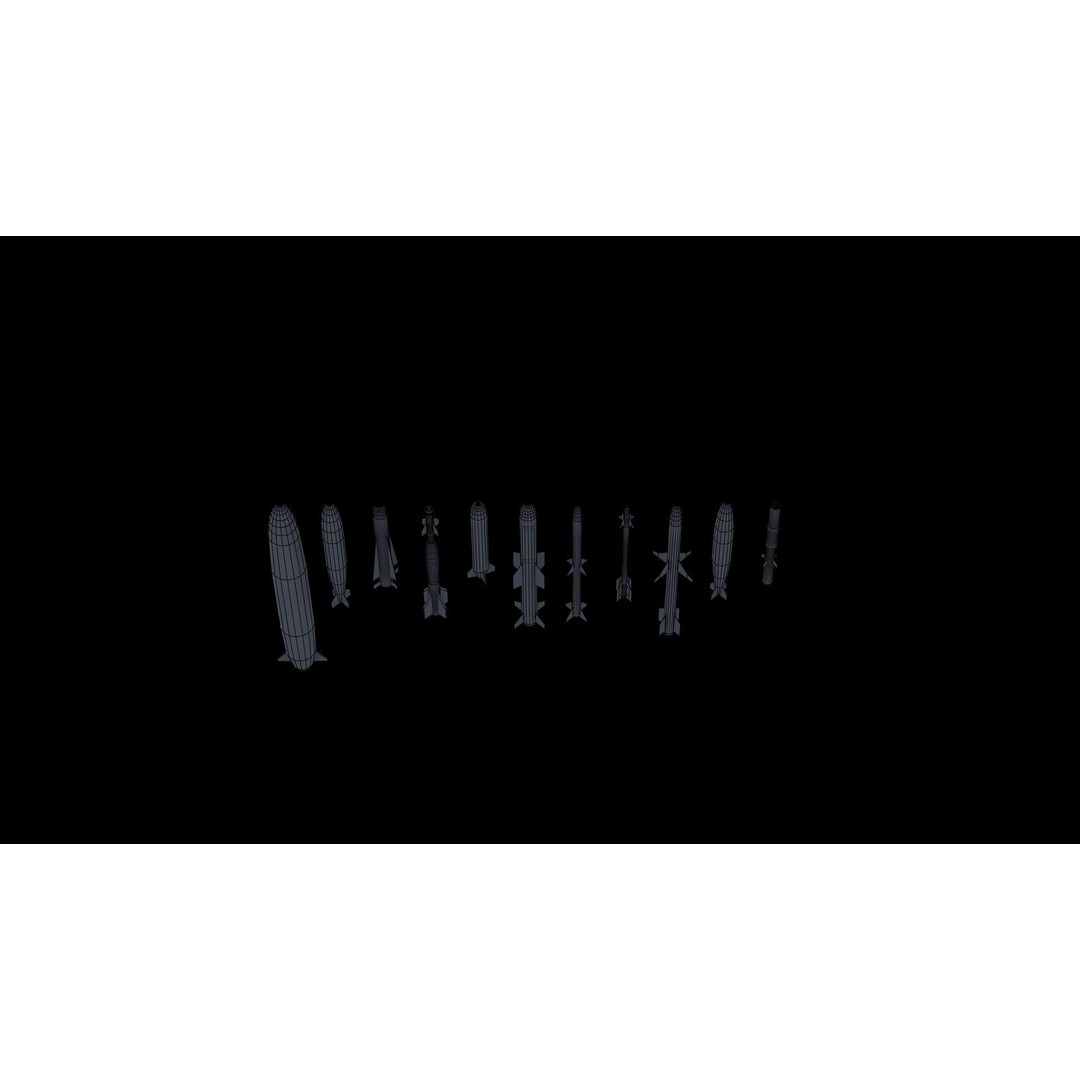 NATO Aircraft Weapons 3D Model – Low Poly Game Asset, FBX, PBR - View 57