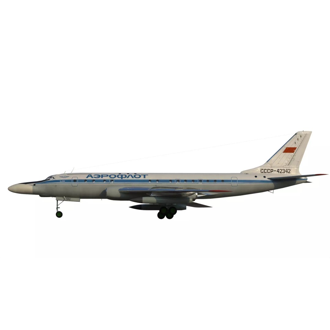 Tu-104 Sh 3D Model – Military Aircraft, PBR Textures, FBX - View 15
