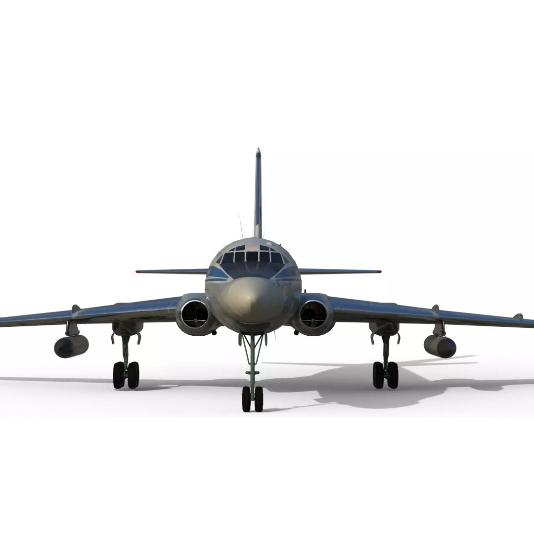 Tu-104 Sh 3D Model – Military Aircraft, PBR Textures, FBX - View 18