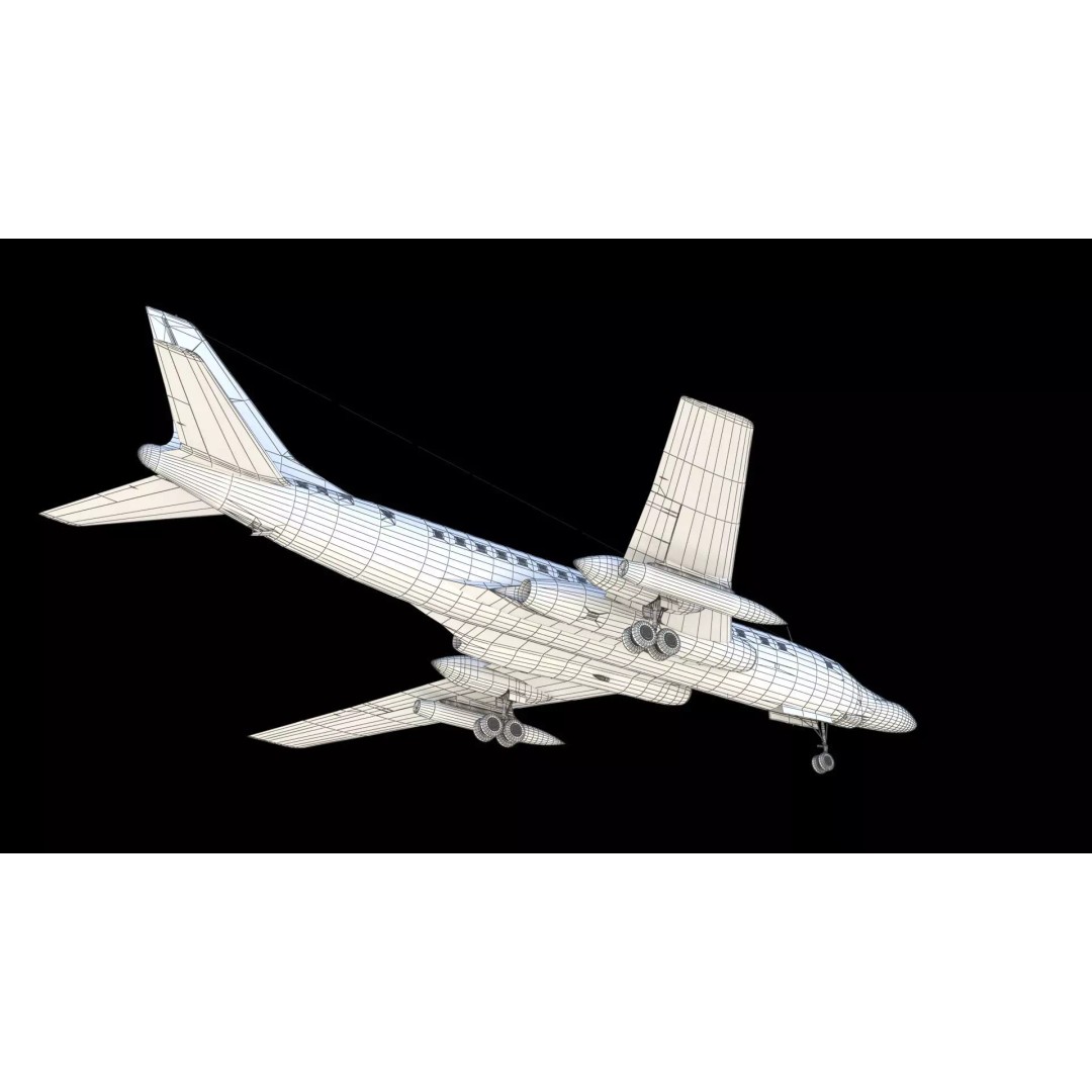 Tu-104 Sh 3D Model – Military Aircraft, PBR Textures, FBX - View 24