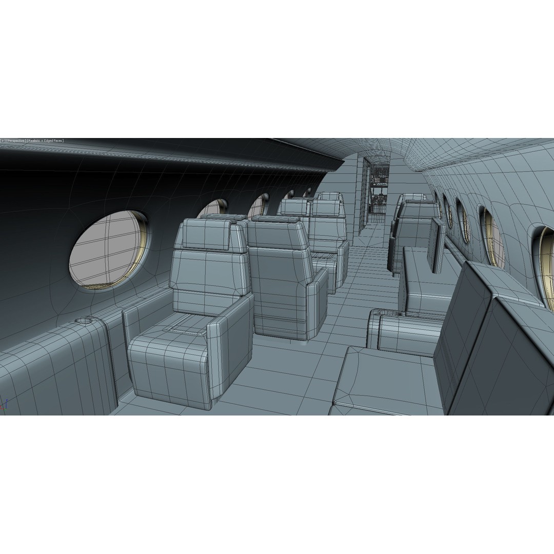 Gulfstream G650 3D Model – High Poly Aircraft, FBX, OBJ, Game Ready
