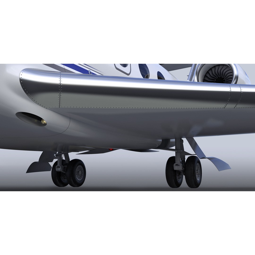 Gulfstream G650 3D Model – High Poly Aircraft, FBX, OBJ, Game Ready - View 16