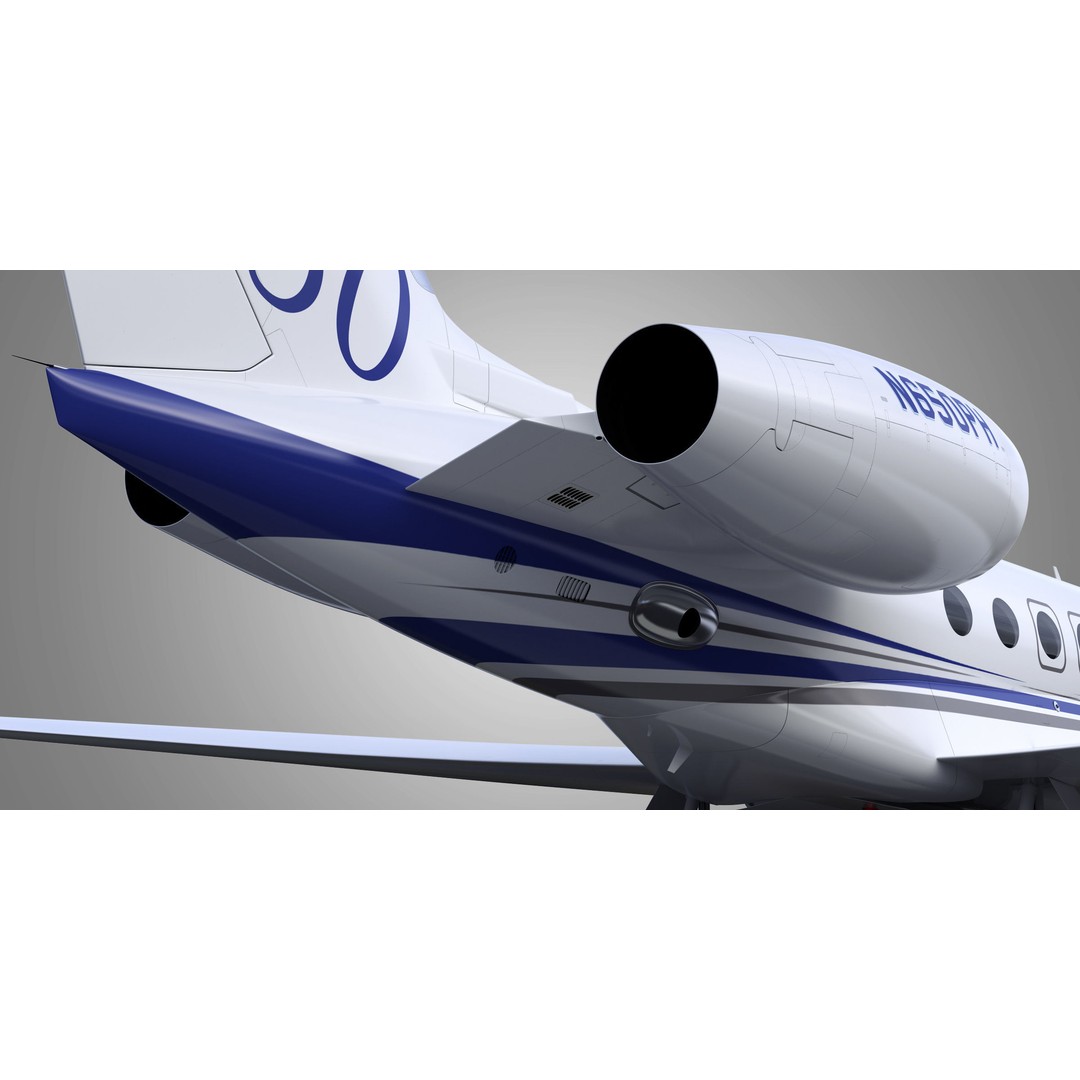 Gulfstream G650 3D Model – High Poly Aircraft, FBX, OBJ, Game Ready - View 26